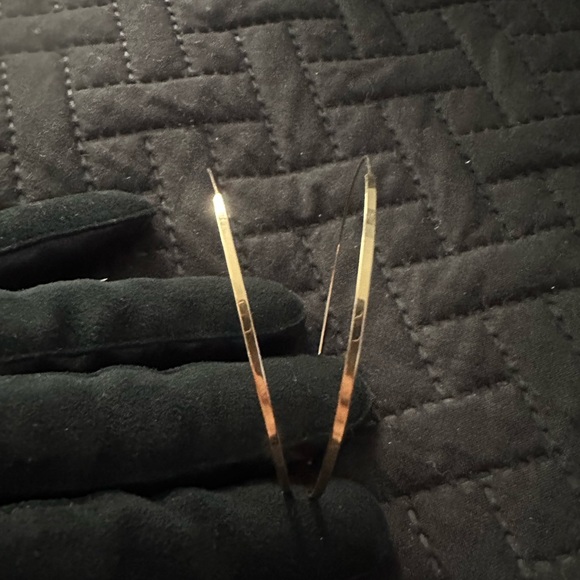 Lana Flat Magic 14k Hoops Women's Earrings. - Picture 3 of 7